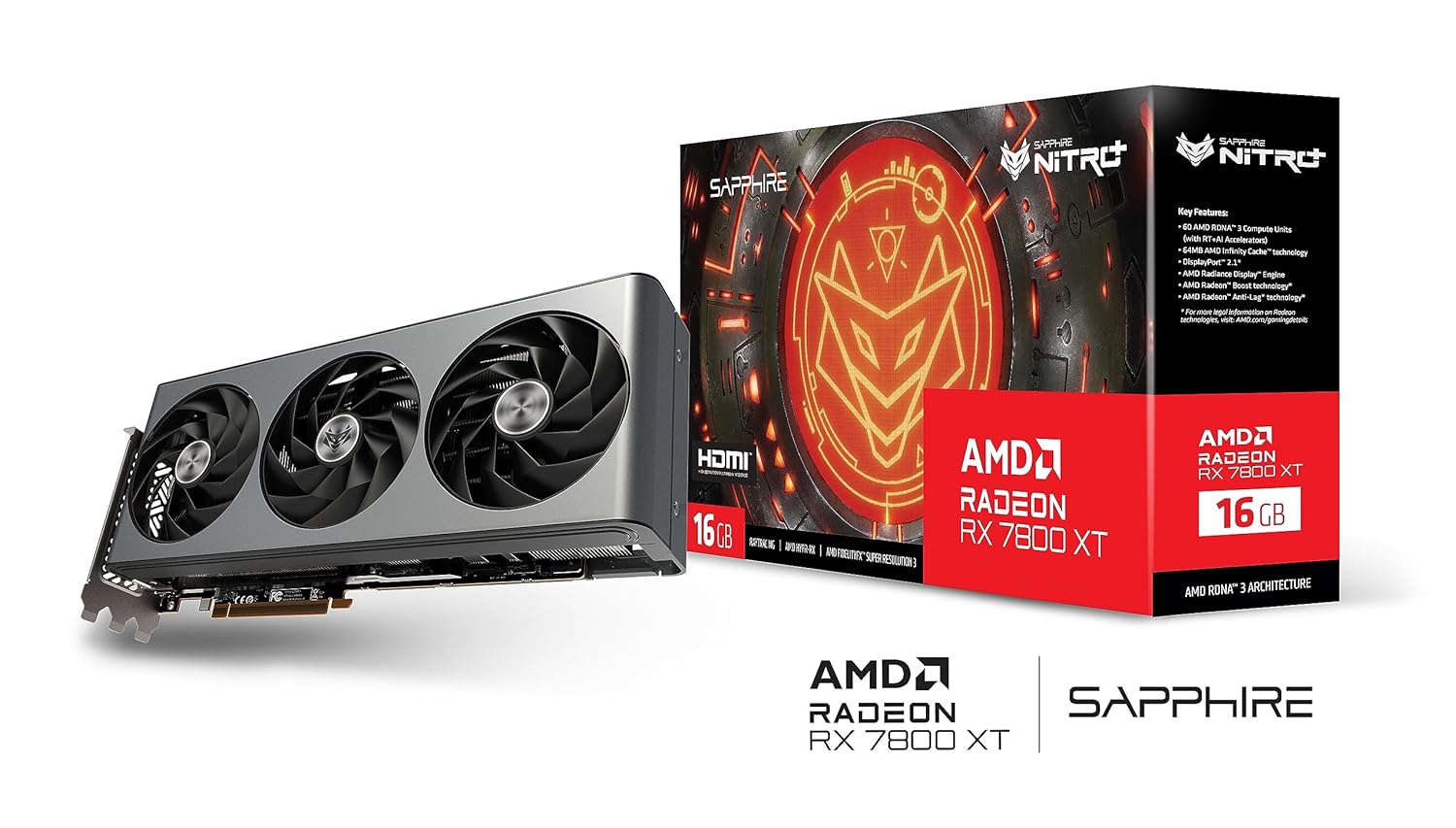 Sapphire Nitro+ AMD Radeon RX 7800 XT 16GB Gaming OC Sapphire Nitro+ AMD Radeon RX 7800 XT 16GB Gaming OC